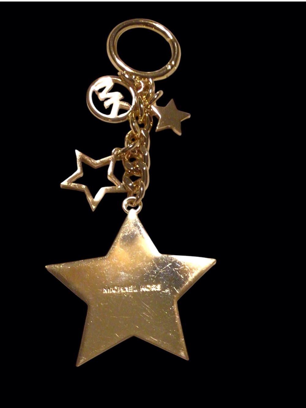 NWOT....Michael Kors Gold Star Multi-Charm Keyring